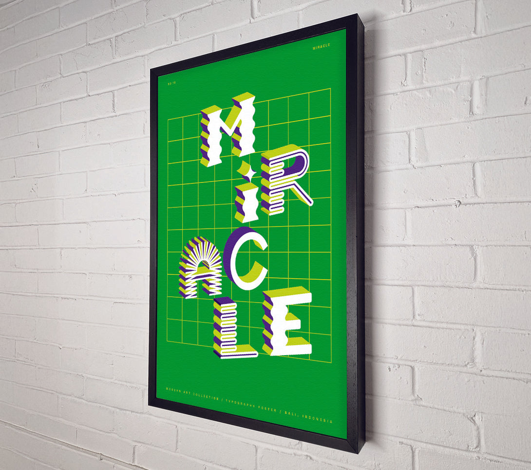  A Canvas Print of Miracle Retro Canvas Art