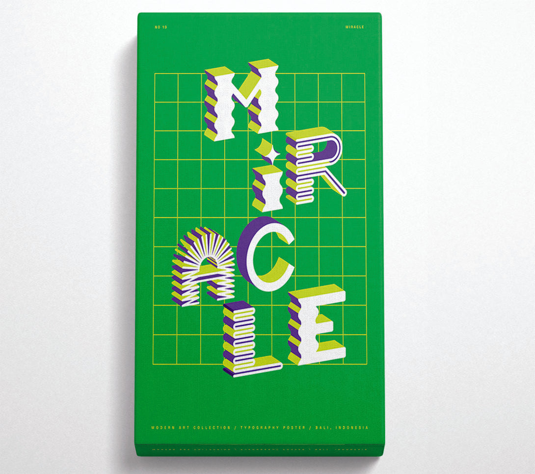  A Canvas Print of Miracle Retro Canvas Art