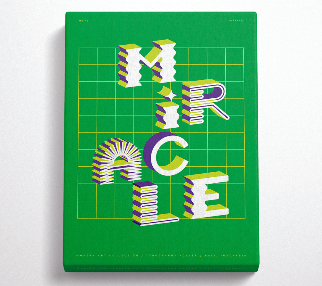  A Canvas Print of Miracle Retro Canvas Art