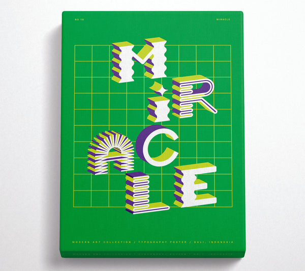  A Canvas Print of Miracle Retro Canvas Art
