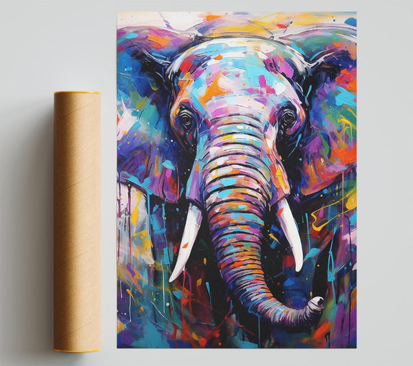 Mixed Elephant Poster