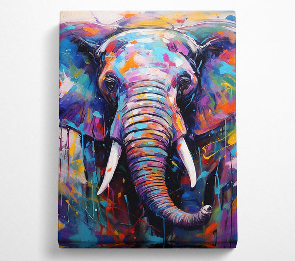  A Canvas Print of Mixed Elephant Canvas Print