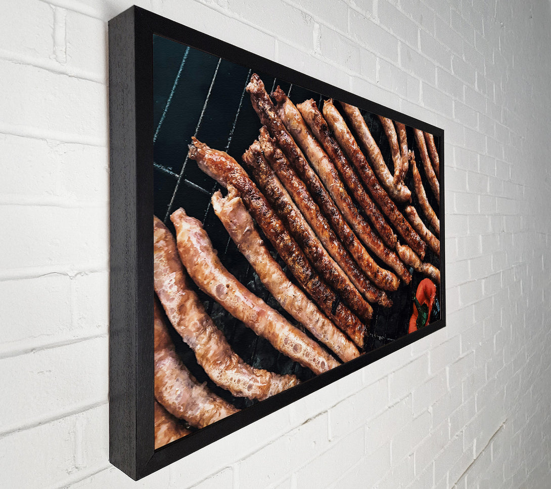  A Canvas Print of Golden Brown Sausages Canvas Art
