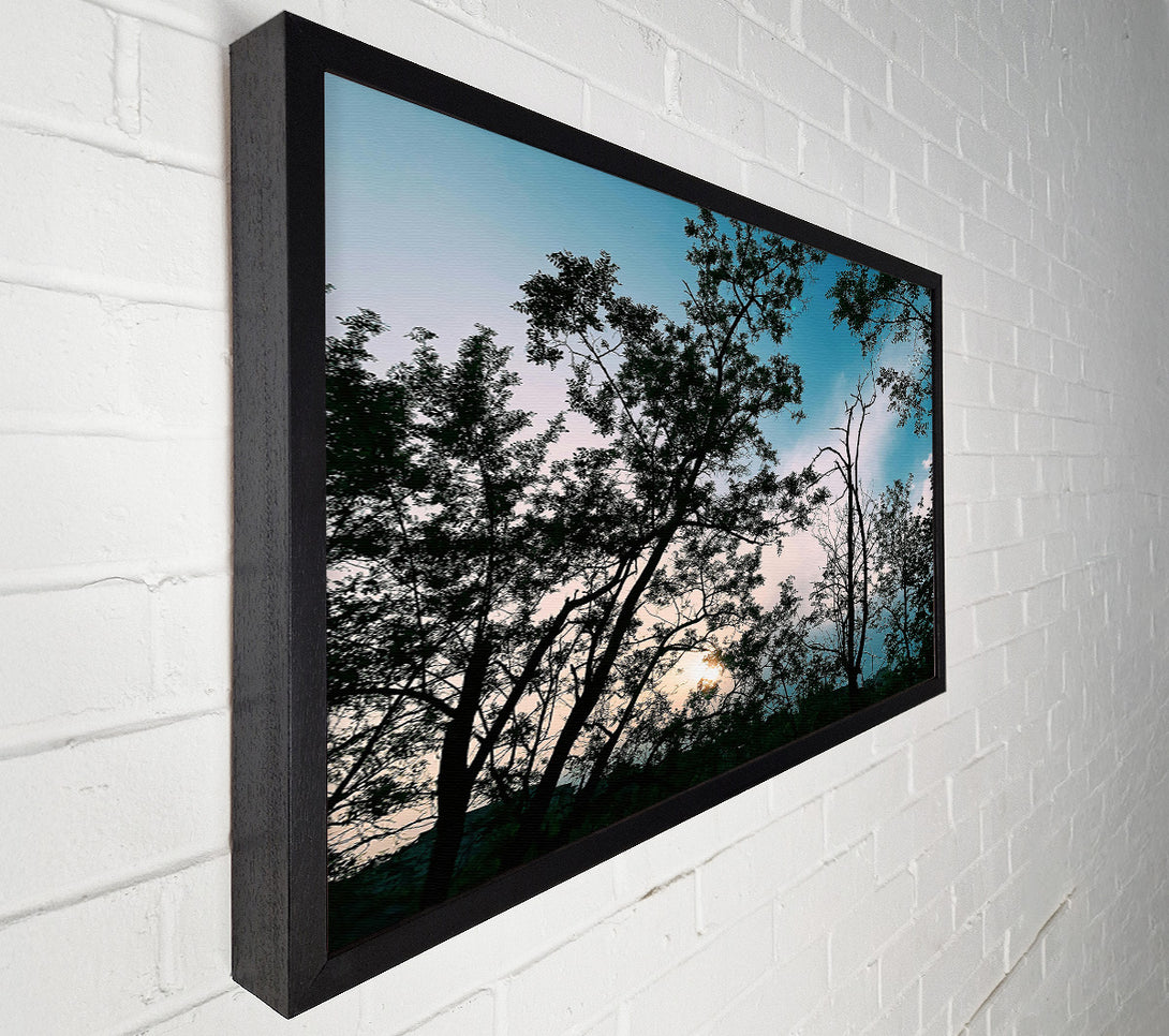  A Canvas Print of Azure Twilight Silhouettes Canvas Art