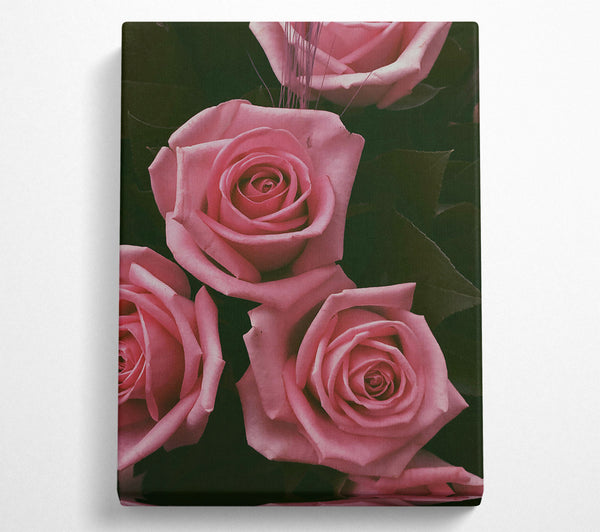 A Canvas Print of Pink Rose Bouquet Canvas Wall Art