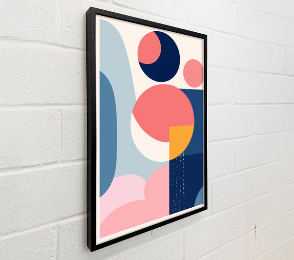 Modern Pink And Blue Shapes