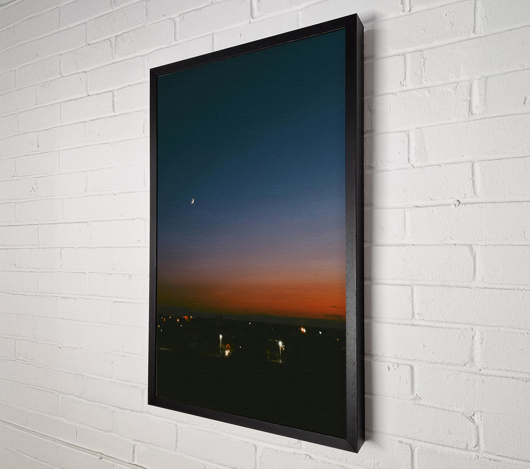  A Canvas Print of Orange Twilight Moon Canvas Print
