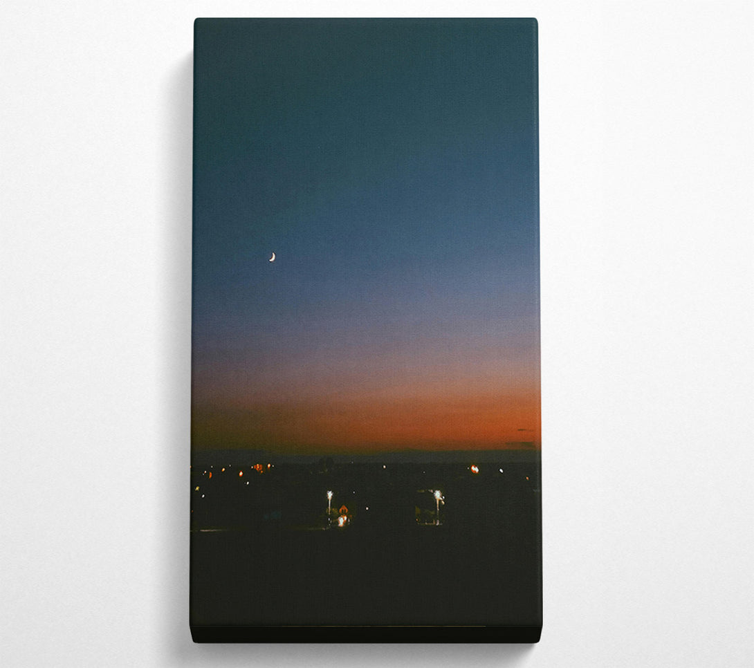  A Canvas Print of Orange Twilight Moon Canvas Print