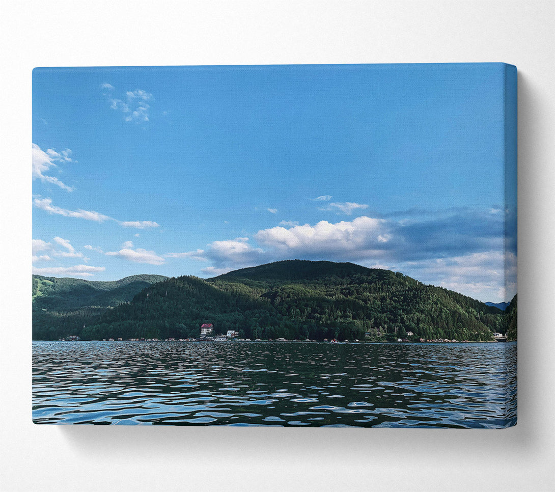  A Canvas Print of Blue Lake Reflections Canvas Art