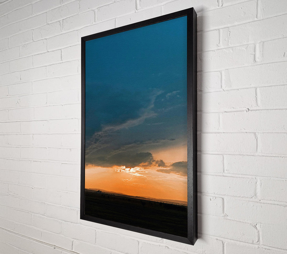  A Canvas Print of Orange Sky Horizon Canvas Print