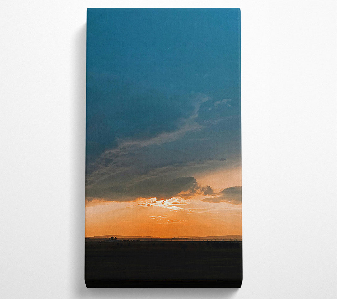  A Canvas Print of Orange Sky Horizon Canvas Print