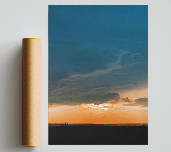 Orange Sky Horizon Giclee Print