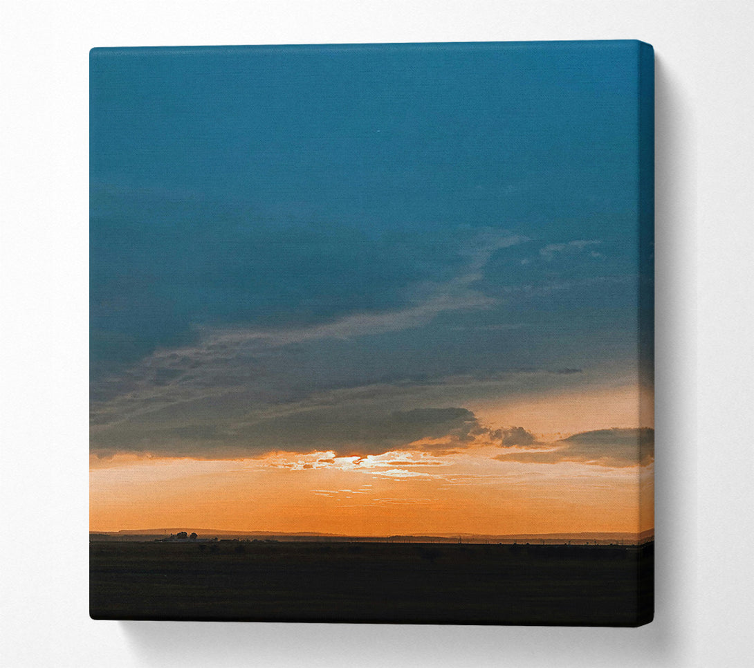  A Canvas Print of Orange Sky Horizon Canvas Print