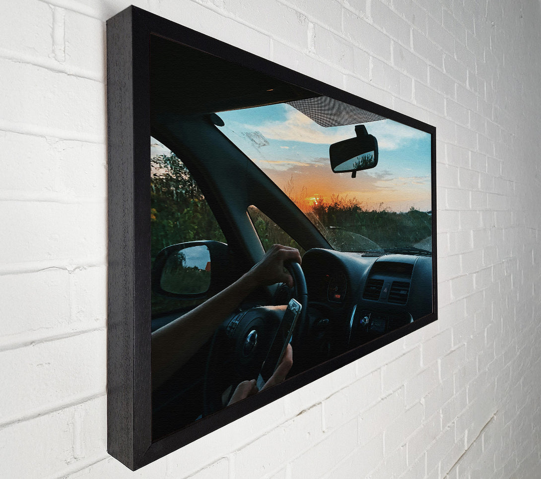  A Canvas Print of Orange Sunset Drive Canvas Wall Art