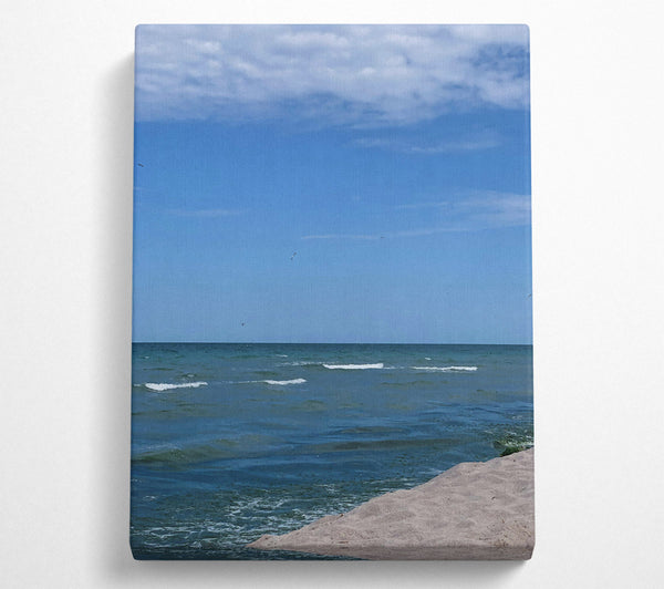  A Canvas Print of Azure Ocean Shore Canvas Print