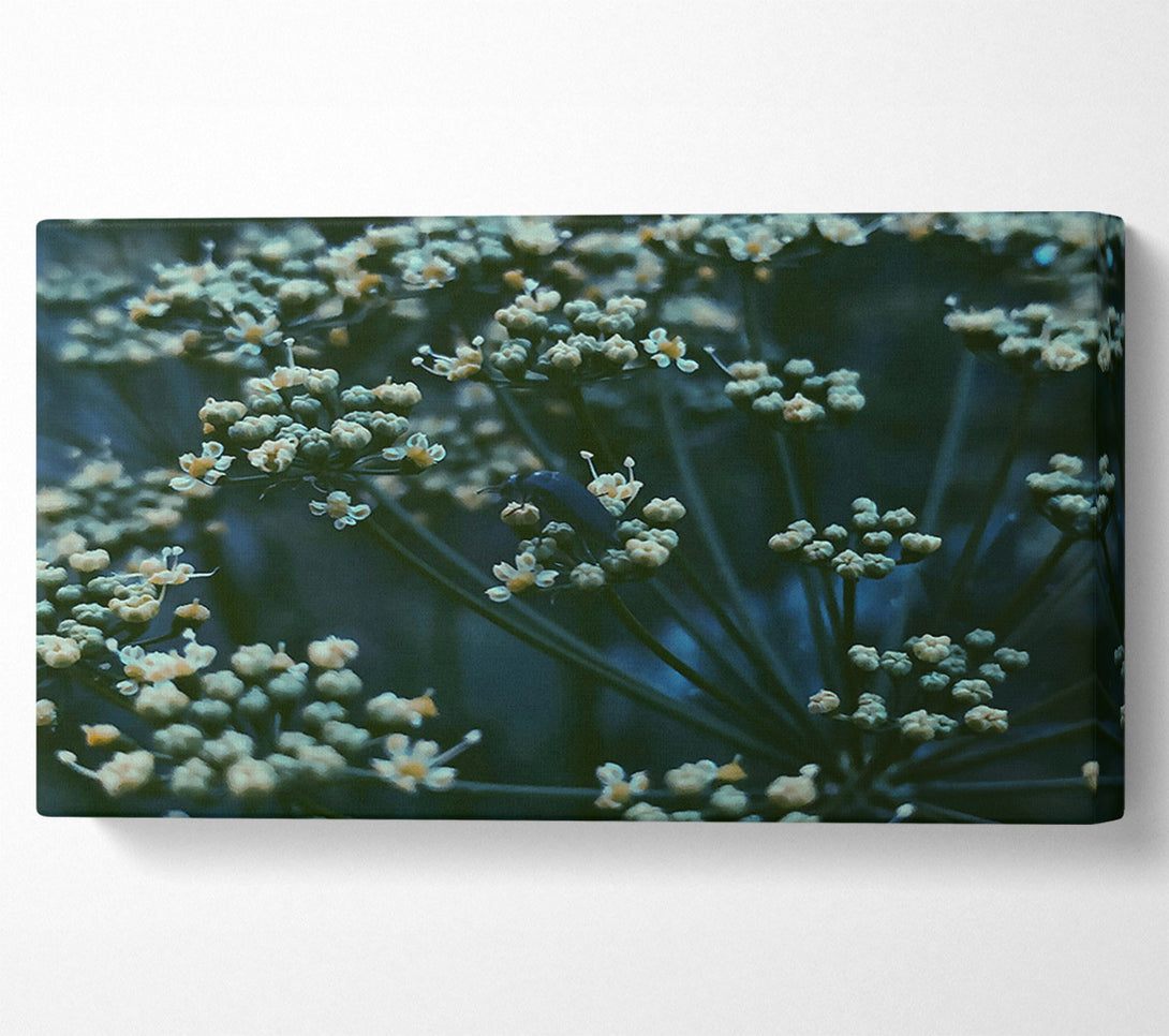  A Canvas Print of Teal Flower Bloom Canvas Wall Art