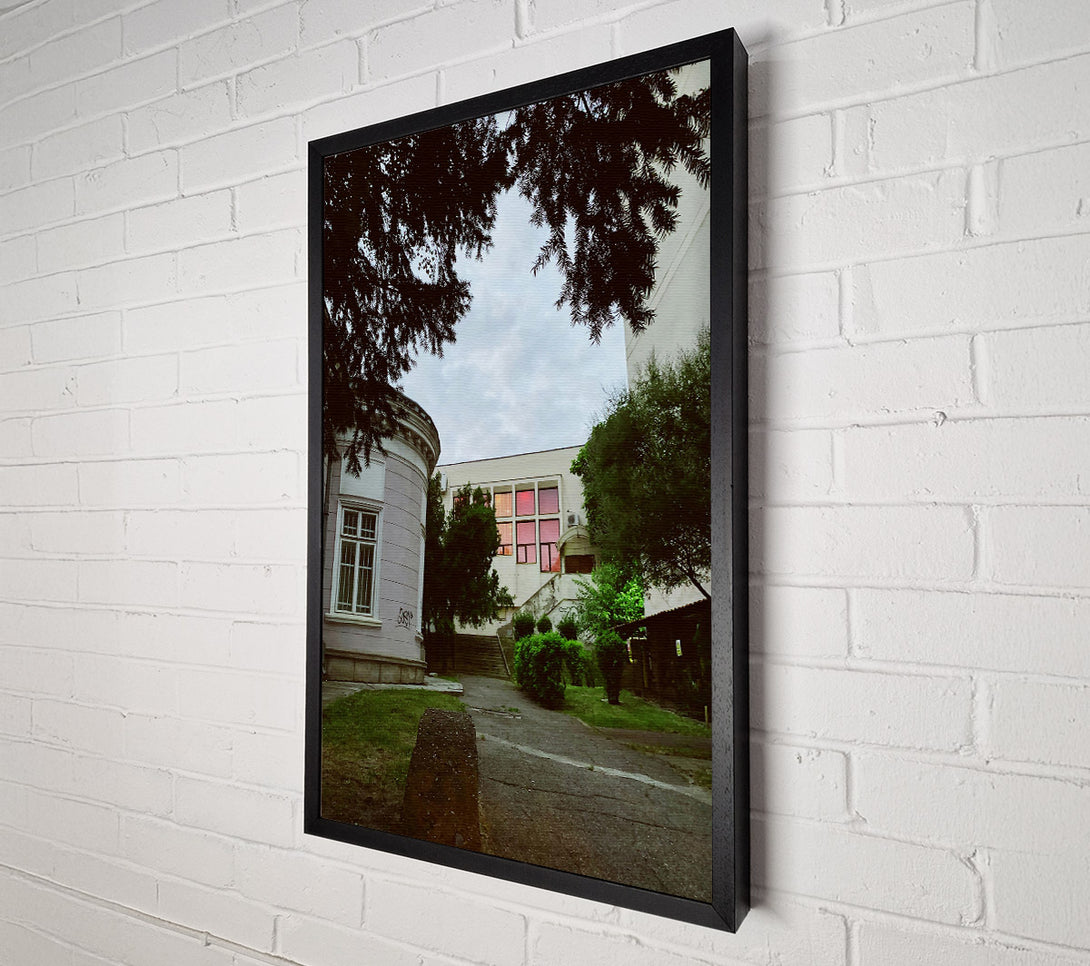  A Canvas Print of Pink Sunset Steps Canvas Print