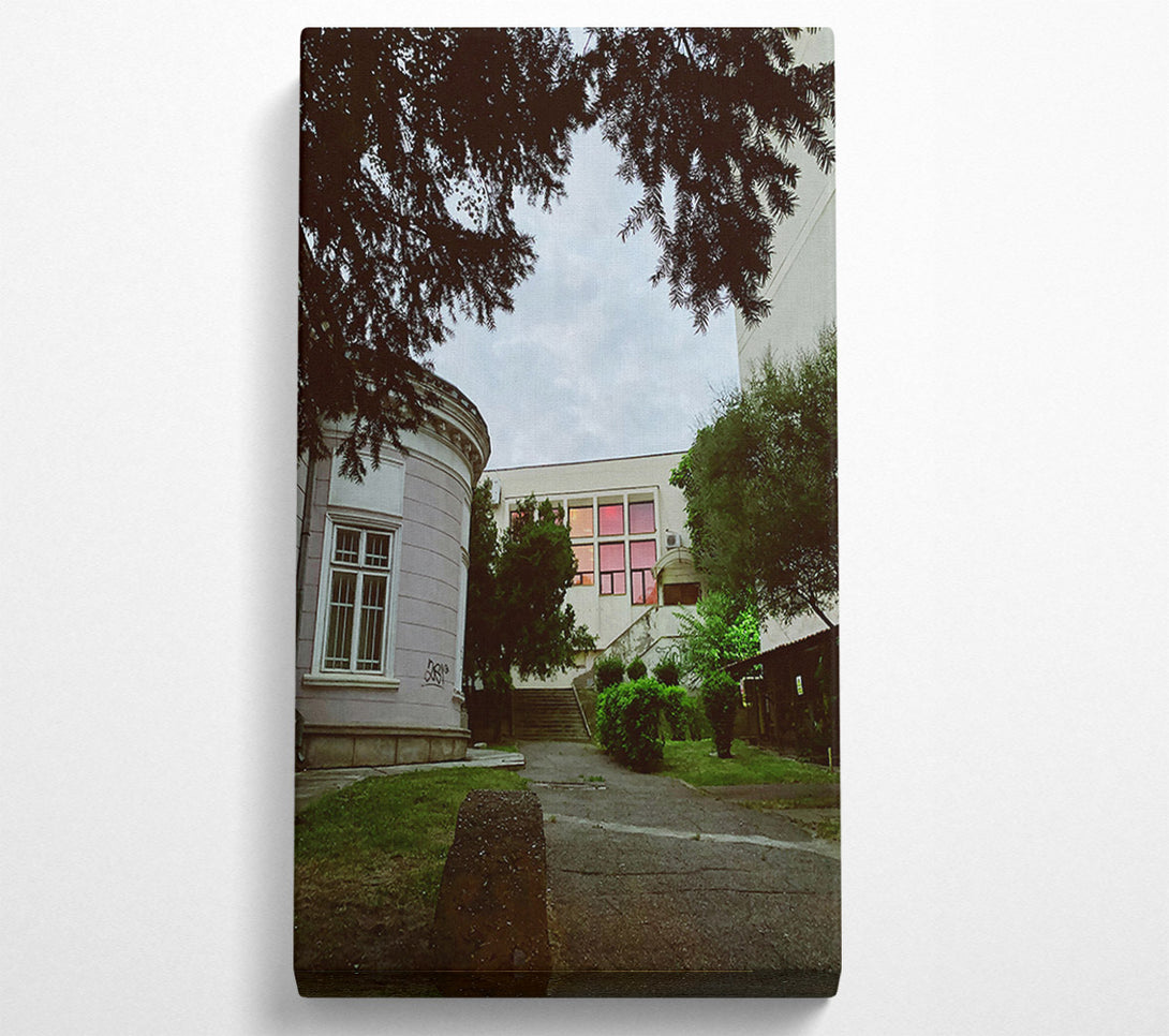  A Canvas Print of Pink Sunset Steps Canvas Print