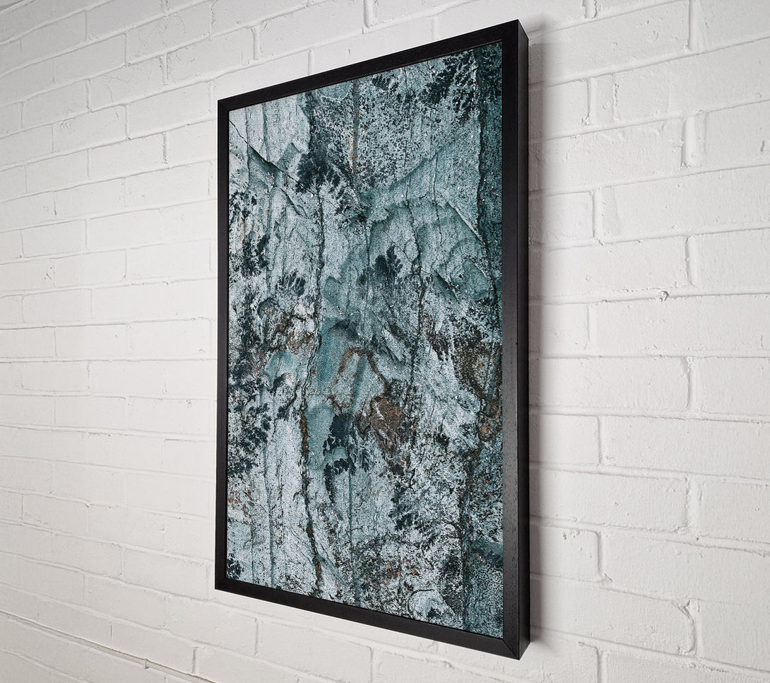  A Canvas Print of Teal Stone Abstract Canvas Art
