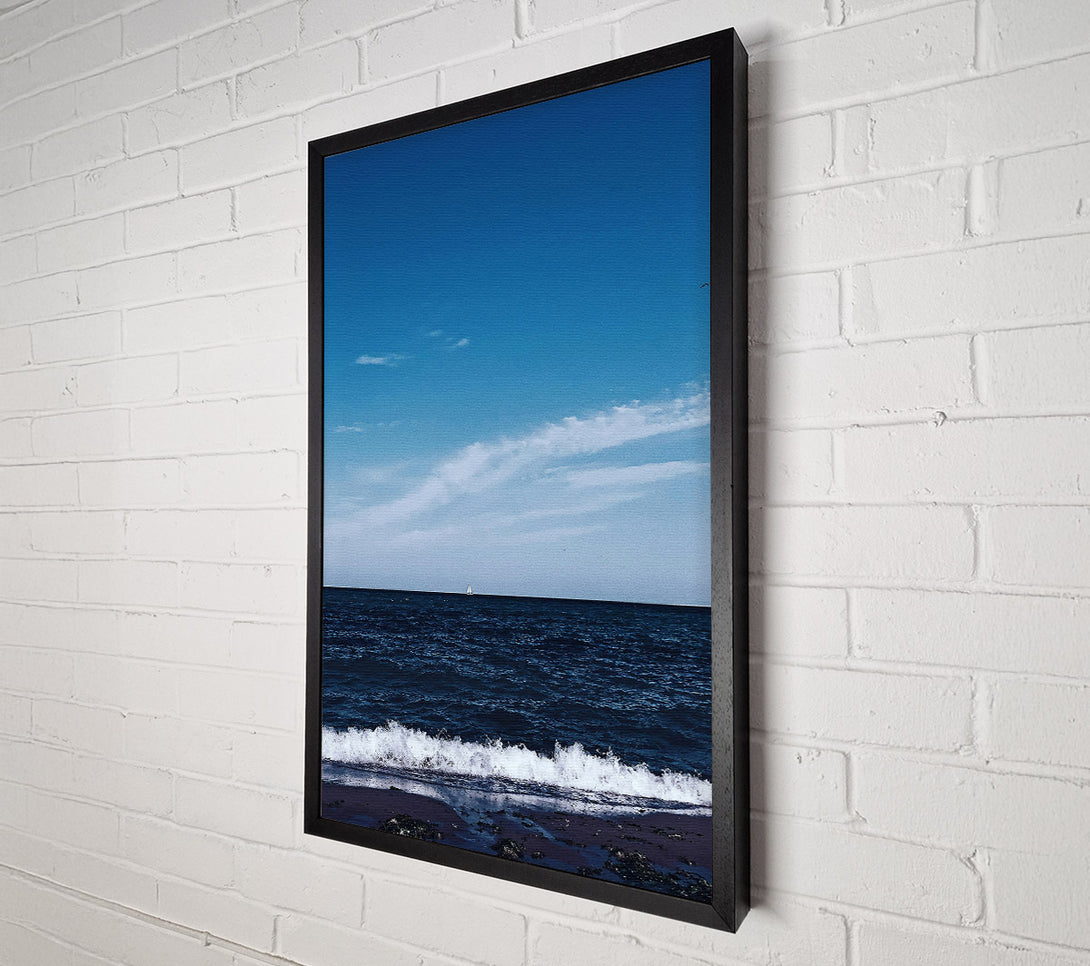  A Canvas Print of Azure Horizon Sailboat Canvas Print