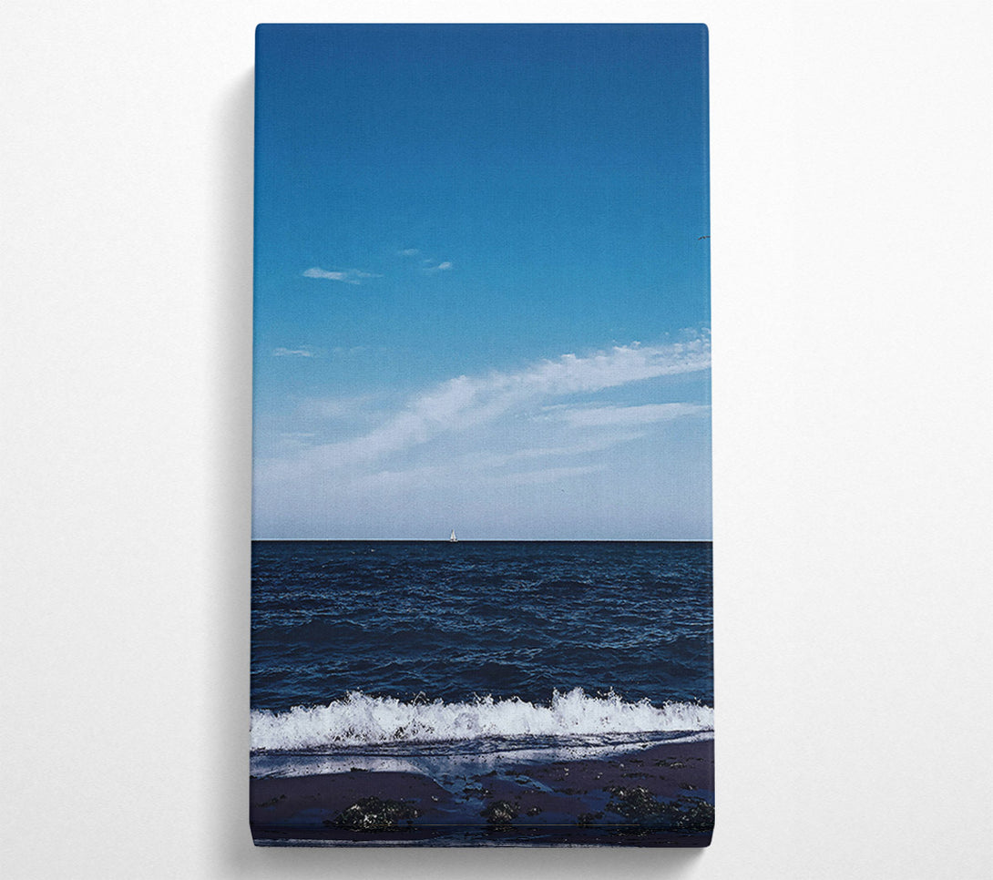  A Canvas Print of Azure Horizon Sailboat Canvas Print