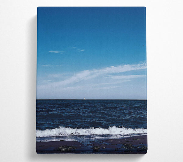  A Canvas Print of Azure Horizon Sailboat Canvas Print