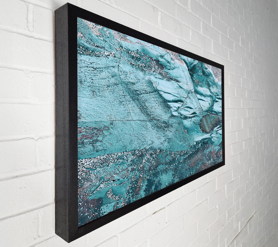  A Canvas Print of Aqua Stone Layers Canvas Wall Art