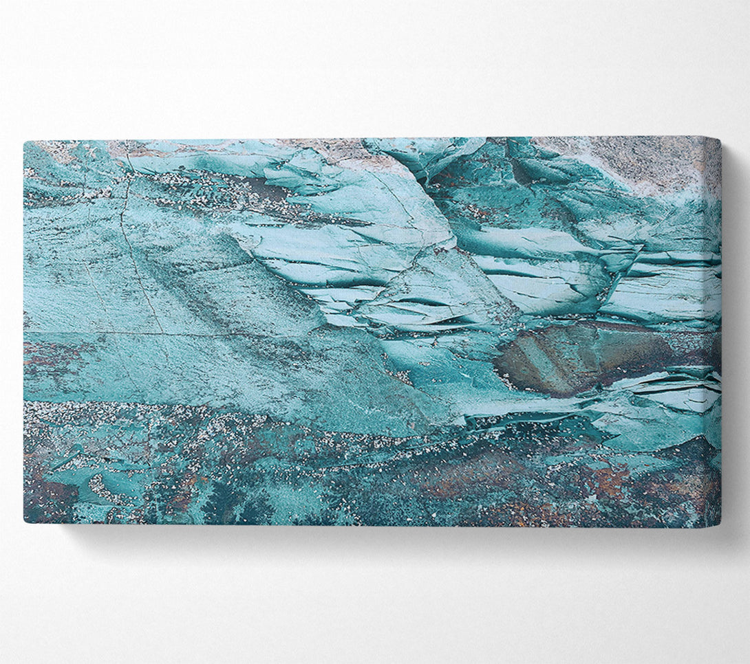  A Canvas Print of Aqua Stone Layers Canvas Wall Art