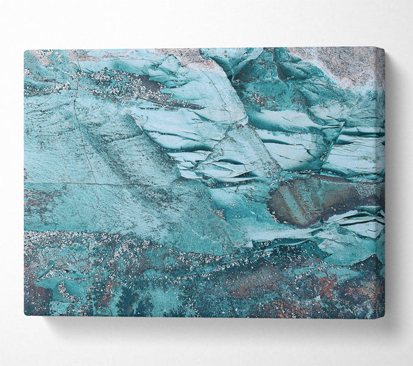  A Canvas Print of Aqua Stone Layers Canvas Wall Art