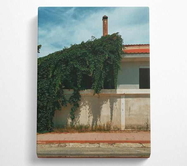  A Canvas Print of Green Wall And Rust Canvas Print