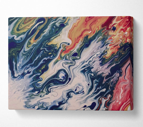  A Canvas Print of Indigo Swirling Dreams Canvas Art