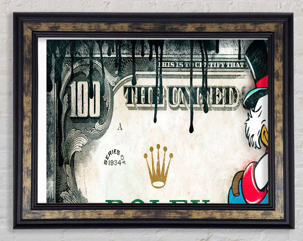 Money Bucks Duck Framed Print
