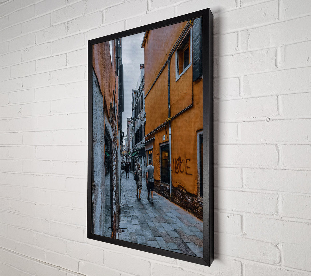  A Canvas Print of Orange Walls Of Venice Canvas Art