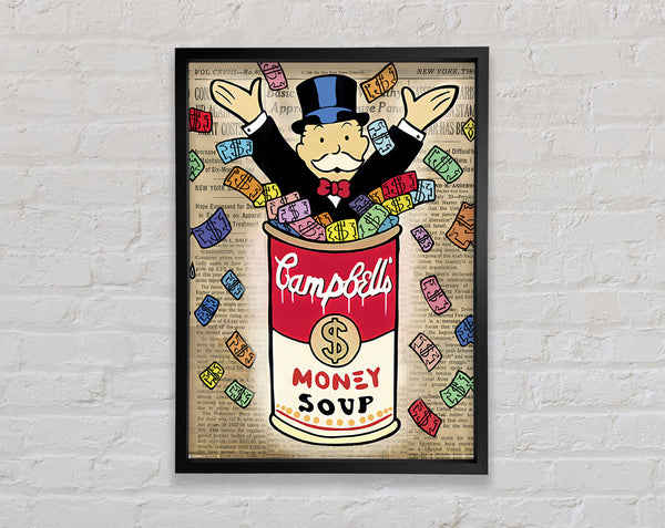 Money Soup Framed Print