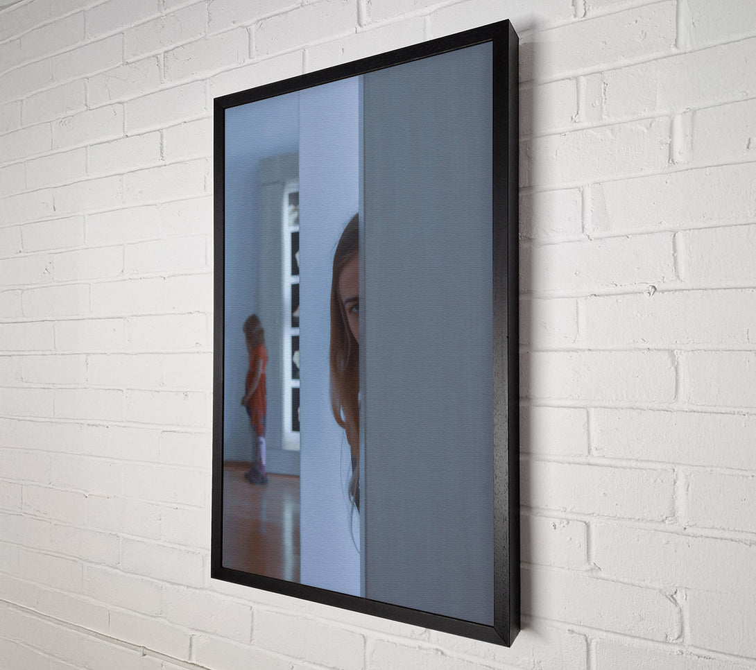  A Canvas Print of Blue Glance Behind Door Canvas Wall Art