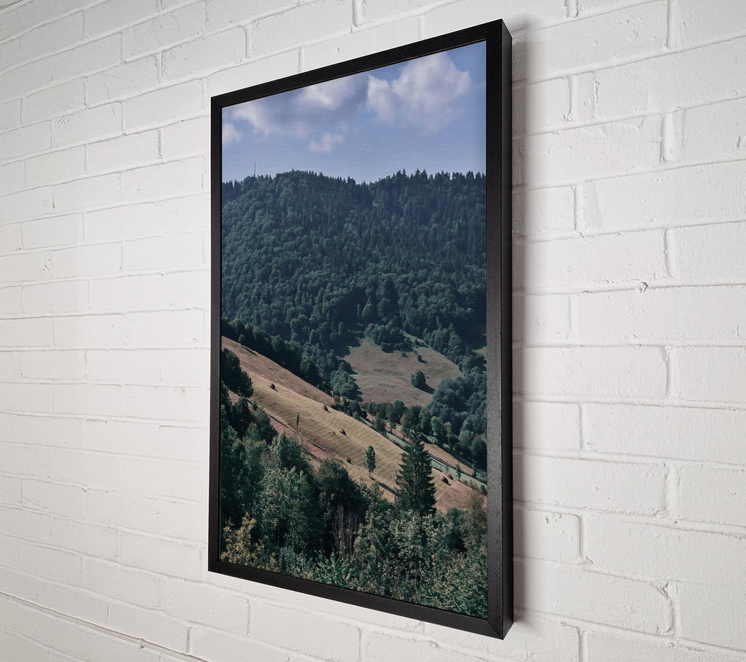  A Canvas Print of Green Valley Slopes Canvas Art