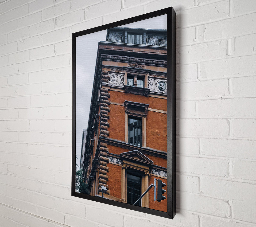  A Canvas Print of Rustic Red Brick Facade Canvas Art