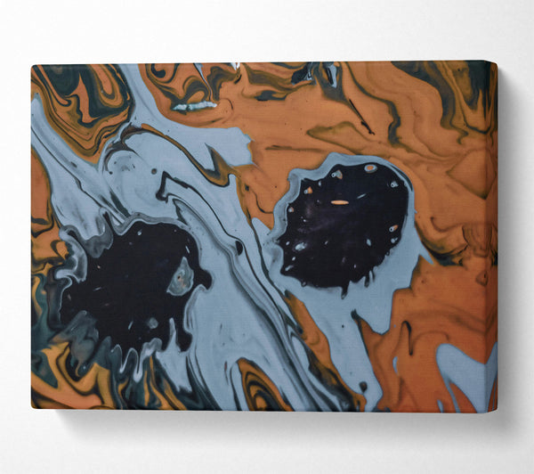 A Canvas Print of Blue And Orange Swirls Canvas Wall Art