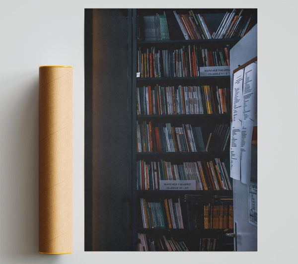 Orange Stacks Of Knowledge Poster
