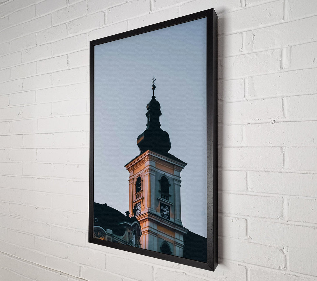  A Canvas Print of Golden Hour Spire Canvas Print