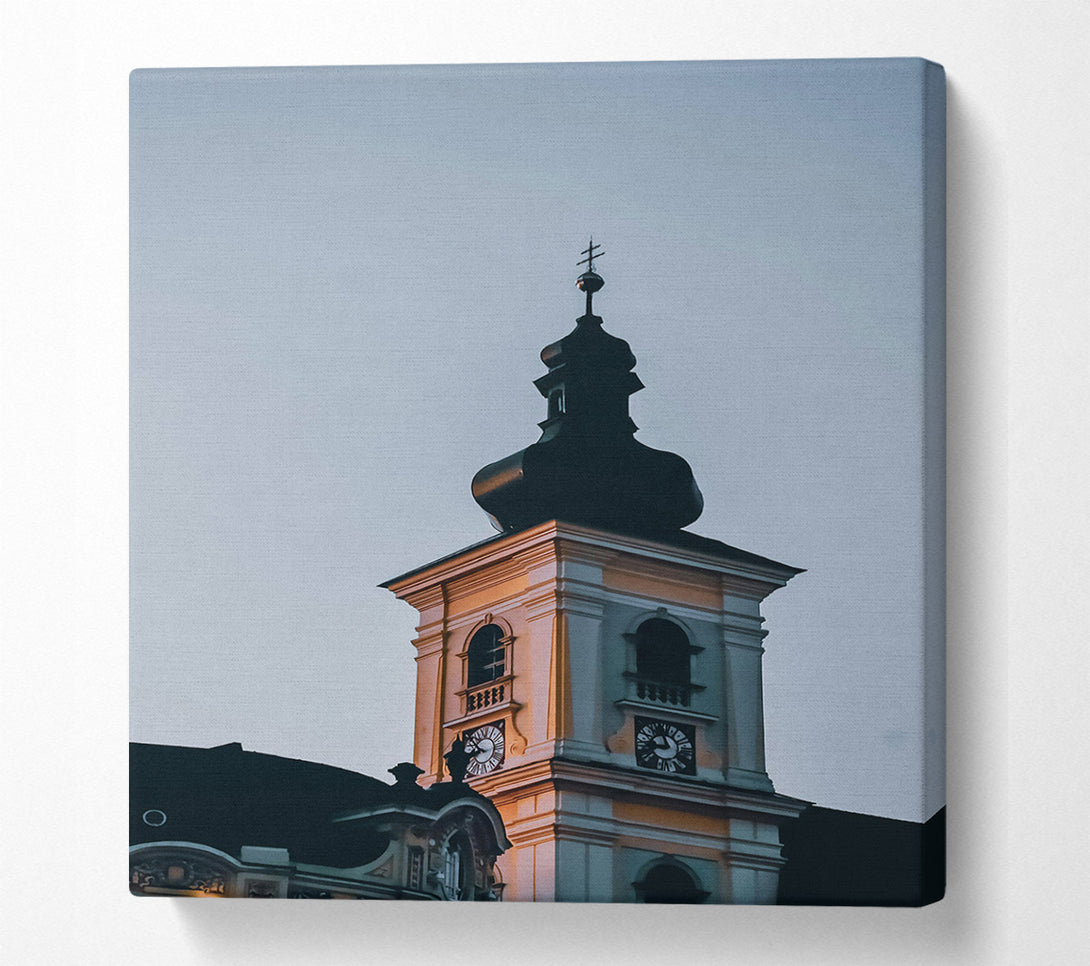  A Canvas Print of Golden Hour Spire Canvas Print