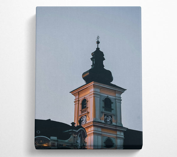  A Canvas Print of Golden Hour Spire Canvas Print