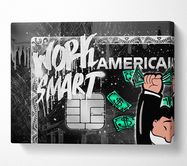  A Canvas Print of Monopoly Man Bank Card Canvas Print