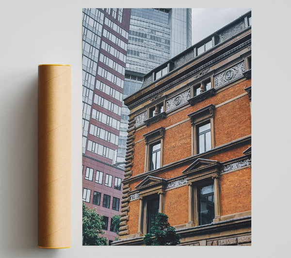 The Orange Facade Giclee Print