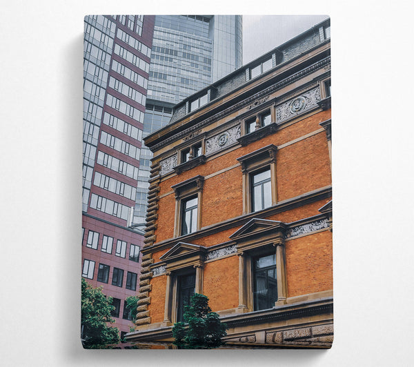  A Canvas Print of The Orange Facade Canvas Wall Art