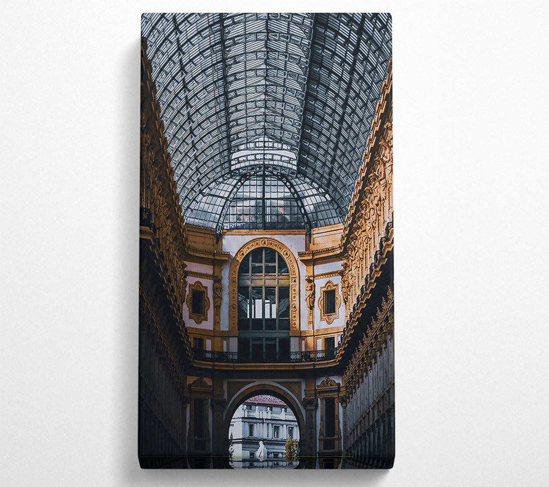 A Canvas Print of Golden Glass Arches Canvas Wall Art