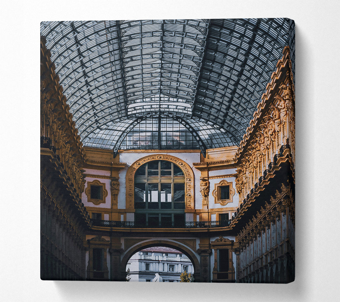  A Canvas Print of Golden Glass Arches Canvas Wall Art