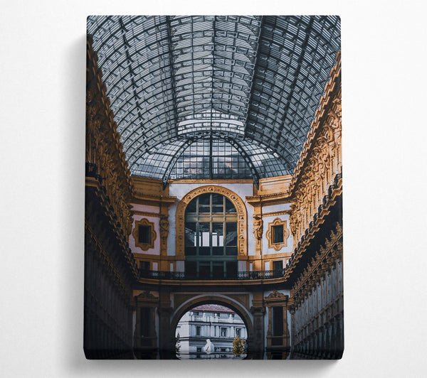  A Canvas Print of Golden Glass Arches Canvas Wall Art