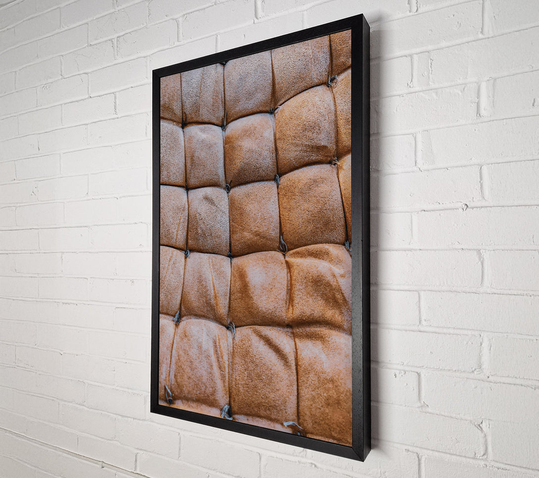  A Canvas Print of Tanned Leather Squares Canvas Print