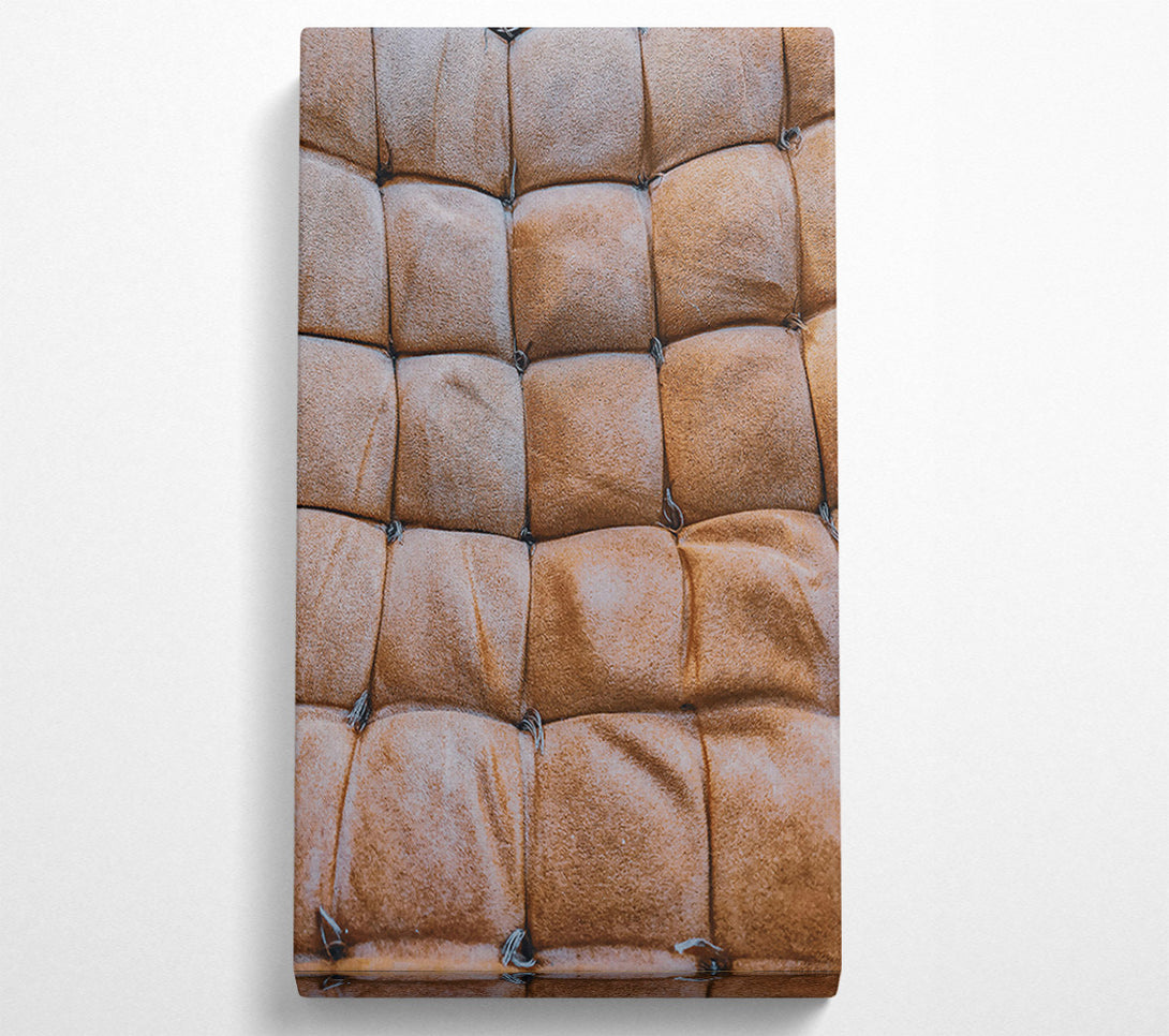  A Canvas Print of Tanned Leather Squares Canvas Print